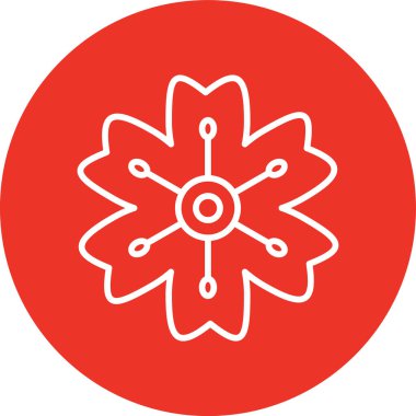 Çiçek. Web simgesi basit illüstrasyon
