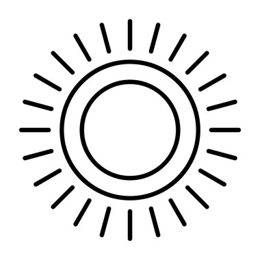 Güneş Simgesi Vektör illüstrasyonu