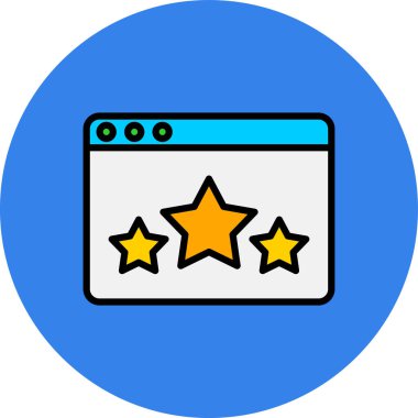 yıldız vektör simgesi modern basit tasarım