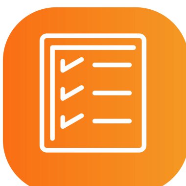 Kontrol listesi. Web simgesi basit illüstrasyon