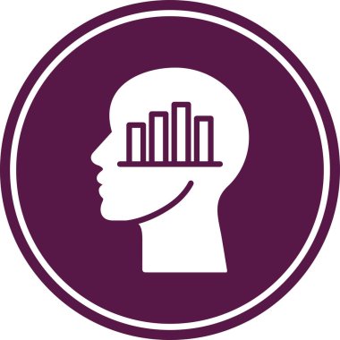 kafa beyin simgesi ile. vektör çizim