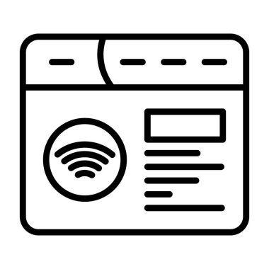 tarayıcı simgesi vektör illüstrasyonu