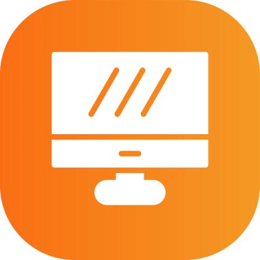 Bilgisayar. Web simgesi basit illüstrasyon