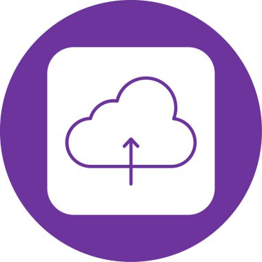 Bir bulut simgesinin vektör illüstrasyonu