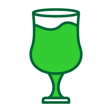 Yeşil meyve suyu vektör tasarımı olan cam