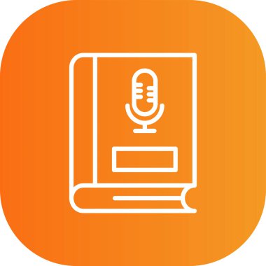 Mikrofon simgesinin vektör illüstrasyonu