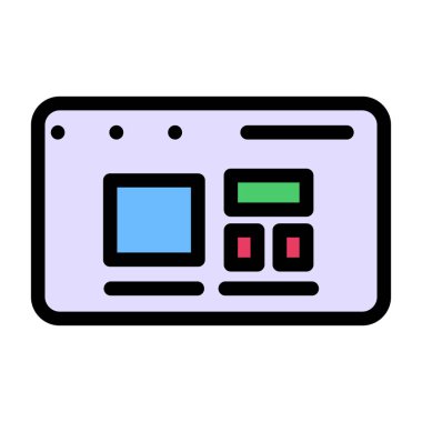 mikrodalga vektör düz simgesi