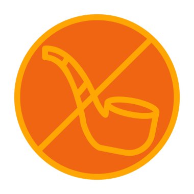 İzole edilmiş tek bir turuncu simgenin vektör çizimi