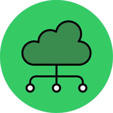 Bulut. Web simgesi basit illüstrasyon