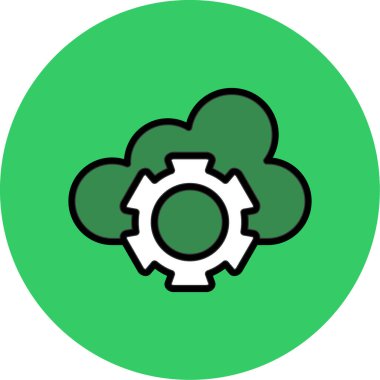 dişli simgesinin vektör illüstrasyonu