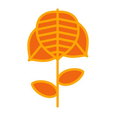 Doğa sonbahar simgesini düz biçimde bırakır