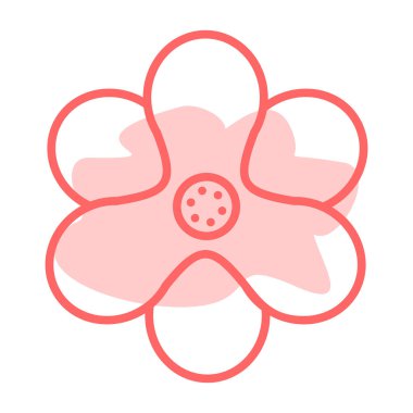 Çiçek. Web simgesi basit illüstrasyon