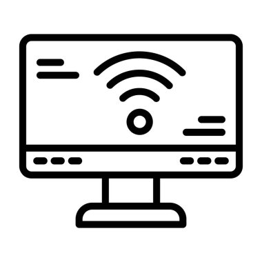 wifi vektör ince çizgi simgesi