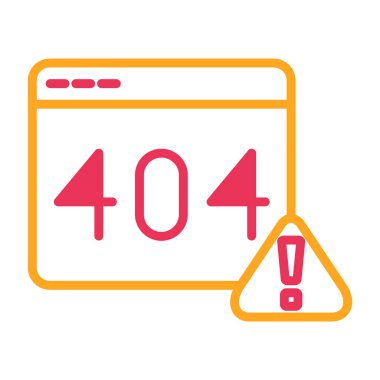 Hata 4 0 4 vektör simgesi tasarımı