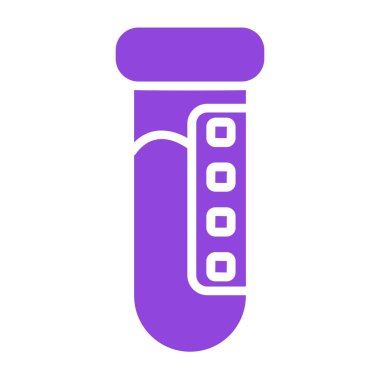 Test tübü simgesinin vektör illüstrasyonu