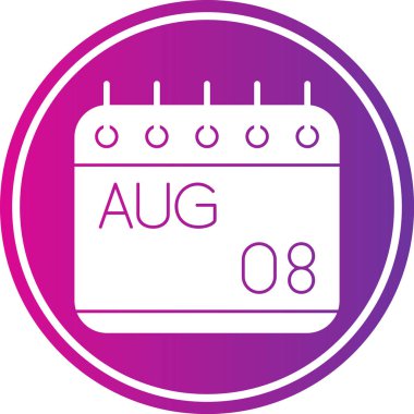 Takvim kabartma gradyan simgesi tasarımı