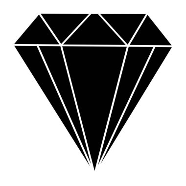 Elmas ikonu. Web için elmas vektör simgelerinin özet çizimi