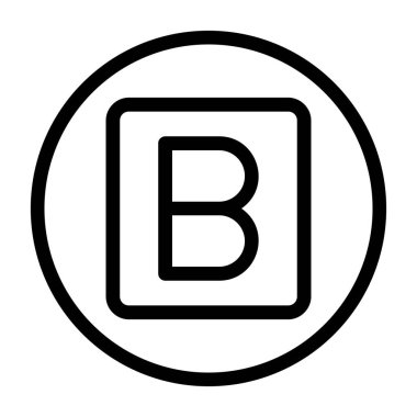 b b modern simgesinin vektör illüstrasyonu