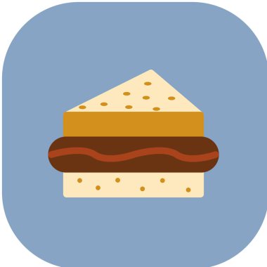 Sandviç simgesi, vektör illüstrasyonu