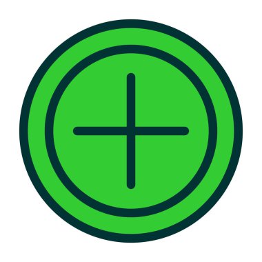 yeşil ve siyah daire simgesi