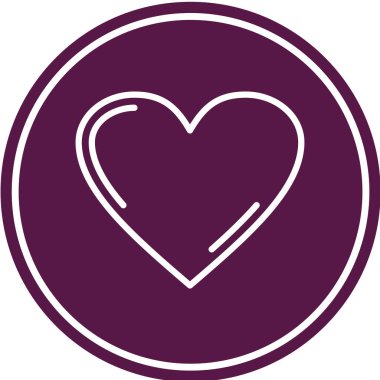 Bir kalp simgesinin vektör illüstrasyonu