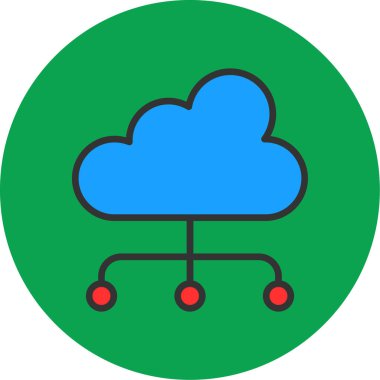 Bulut. Web simgesi basit illüstrasyon