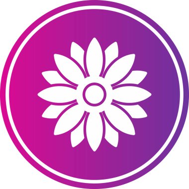 Çiçek. Web simgesi basit illüstrasyon