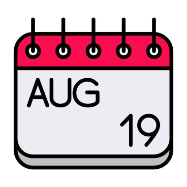 Modern bir takvimin vektör illüstrasyonu