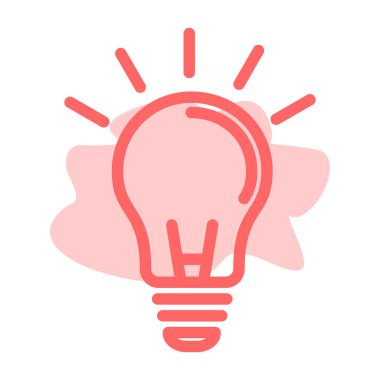 ampul vektörü düz renk simgesi