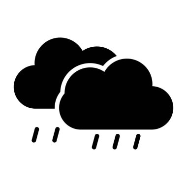 bulut yağmur simgesi, basit vektör tasarımı