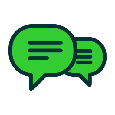 Sohbet balonu ikonu vektör çizimi tasarımı