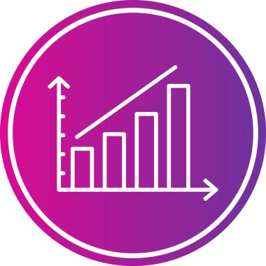 Bar çizelgesi. Web simgesi basit illüstrasyon