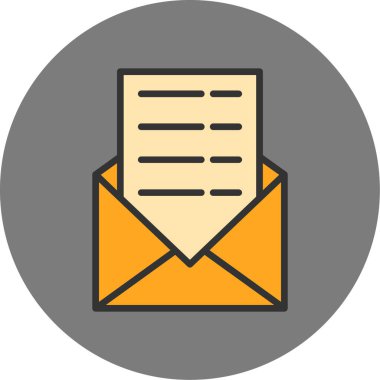 Mektup. Web simgesi basit illüstrasyon