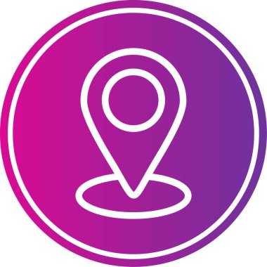 rozet biçiminde pin konumu haritası simgesi