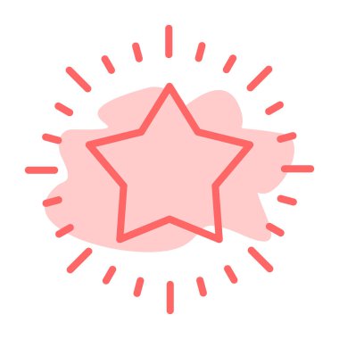 Yıldız simgesinin vektör illüstrasyonu