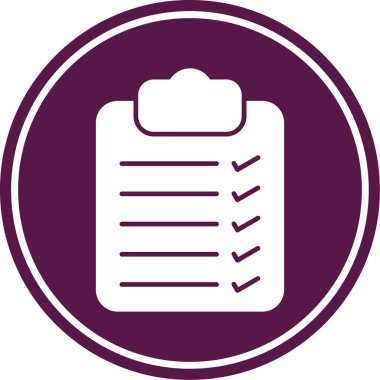 Liste web simgesi, vektör çizim