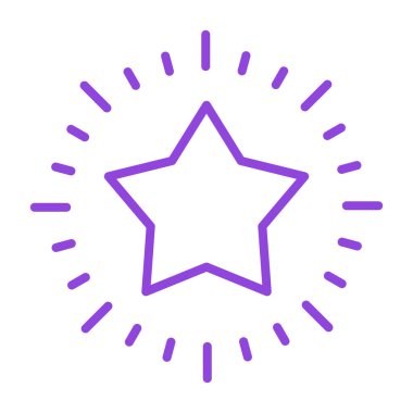 Yıldız Vektörü Simgesi illüstrasyonu