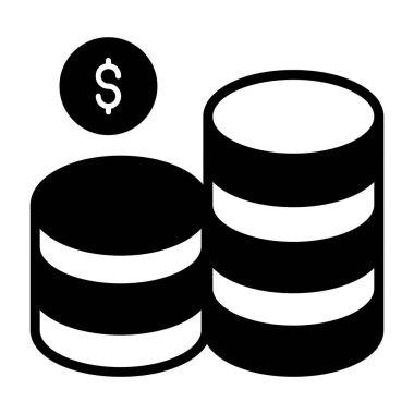 Dolar simgesi. düz dizayn. vektör illüstrasyonu.