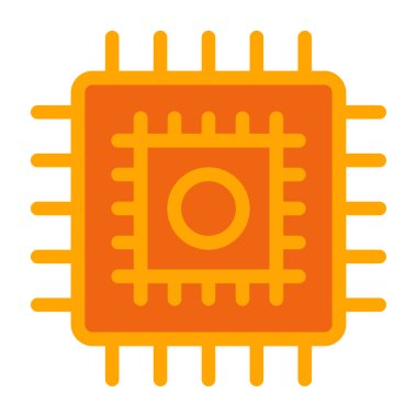 İşlemci. Web simgesi basit illüstrasyon