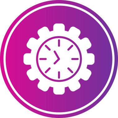 Bir saat simgesinin vektör illüstrasyonu