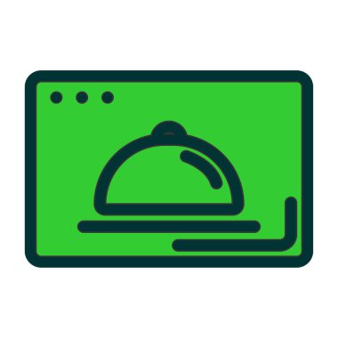 pizza simgesi vektör resimli dizüstü bilgisayar