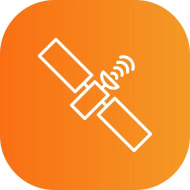 Uydu ağ simgesi, vektör illüstrasyonu