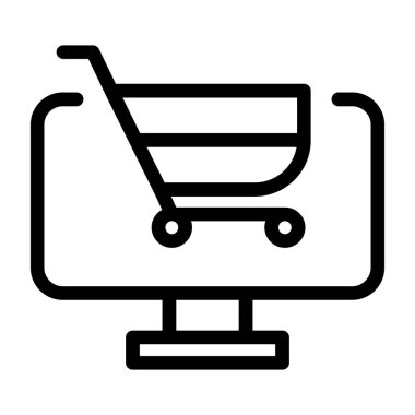 Dizüstü bilgisayarlı alışveriş arabası