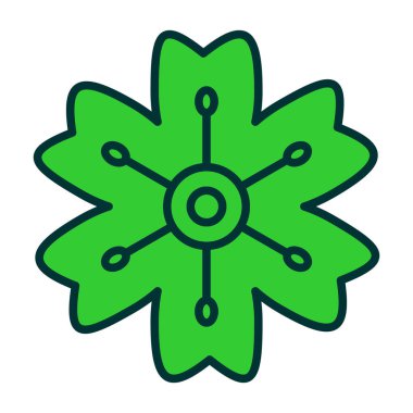 Yeşil yaprak simgesi. yeşil bitki vektörü simgesi ince çizgi tasarımı