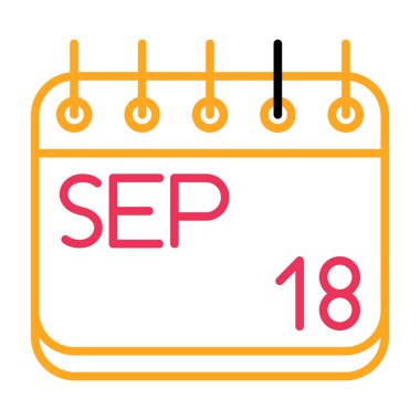 Takvim simgesi tasarımı, vektör illüstrasyonu