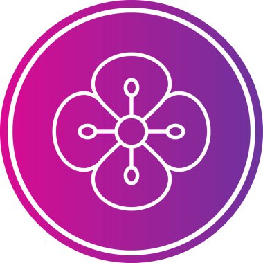 Bir çiçeğin vektör illüstrasyonu