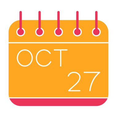 Ekim 25 takvim simgesi - vektör illüstrasyonu