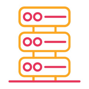 veritabanı. Web simgesi basit illüstrasyon