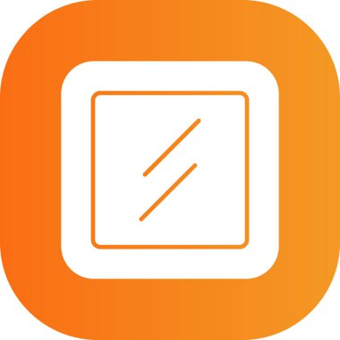 Boş turuncu düğmenin vektör simgesi