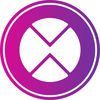 Benzersiz x - vektör çizgisi simgesi